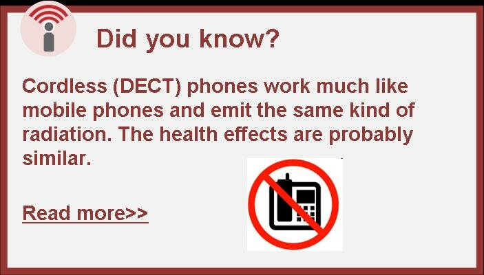 Cordless DECT phones radiation health effects